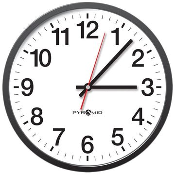 Pyramid Time Systems Q-12210 Polycarbonate Clock, 14" Diameter - Default Title