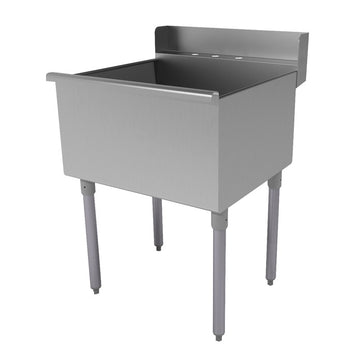Advance Tabco Stainless Steel Budget Sink, 37" High - 26" x 18"