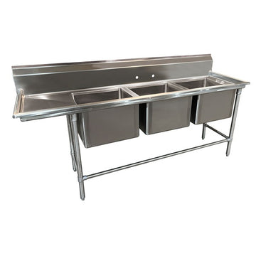 Advance Tabco 94-23-60 Stainless Steel Line Sink, 27" x 107" - Left