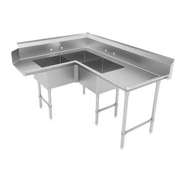 Advance Tabco DTC-3-K20 Stainless Steel Soiled Dishtable, 59" Wide - 71"