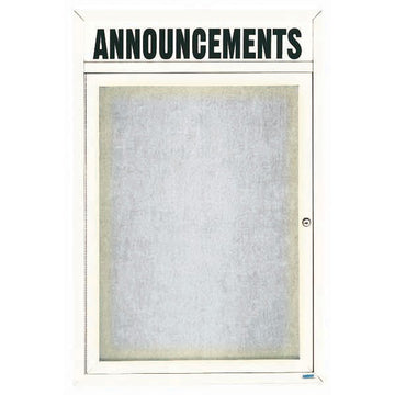 Aarco Board Cabinet, 18" Wide - Satin Anodized Aluminum Finish