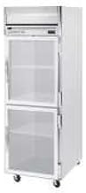 Beverage-Air HRS1-1HG One Section Glass Half Door Reach-In Refrigerator 24 cu.ft. capacity Stainless Steel Exterior and Interior