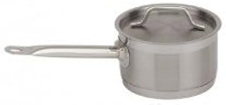 Royal Industries Saucepan w Lid 2qt Saucepot Induction Cookware Stainless Steel Pot,Long Sturdy Handle 6.3" Diam 3.7"H Silver, Dishwasher Safe, Commercial Grade-NSF Certified