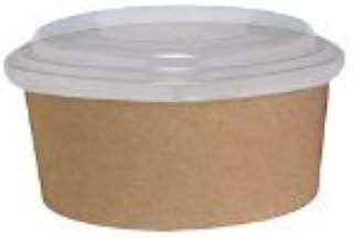 PacknWood 210PC1100K 7.25 in. Bottom Round Kraft Salad Bucket with PET Lid