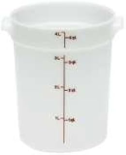 Cambro RFS4-148 Round Food Prep Bulk Storage Container Natural White, 4 qt (Case of 12)