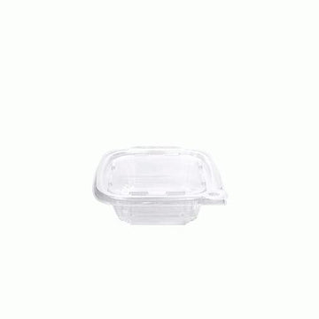 Eatery Essentials Hinged-Lid Tamper-Evident Container by KODA CUP – 8.0 ounces, Polyethylene Terephthalate (PET), Pack of 240, Model RPTTE8