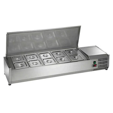 Arctic Air ACP55 Stainless Steel Condiment Prep Station, 55" Wide, 115V - Default Title