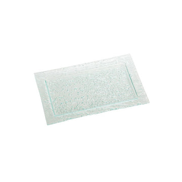 American Metalcraft Glacier Glass Platter, 7/8" High - 15"