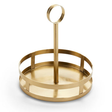 American Metalcraft GSCR8 Eastside Stainless Steel Condiment Rack, 8" Diameter, Gold - Default Title
