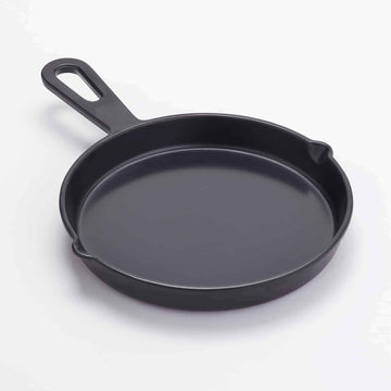 American Metalcraft Melamine Fry Pan Server, 8 1/2" Diameter - Black