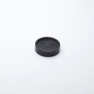 American Metalcraft Upton Wood Plate, 3/4" High, Black - 4 1/4"
