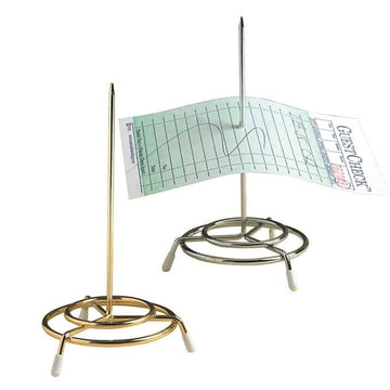 American Metalcraft NCS36 Nickel-Plated Iron Check Spindle, 6" High, Gold - Default Title
