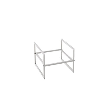 American Metalcraft Stainless Steel Display Riser, 10" x 10", Silver - 7 5/8"