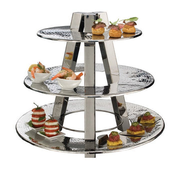 American Metalcraft TTS2319 Stainless Steel Display Stand, 20" High, Silver - Default Title