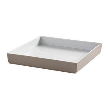 American Metalcraft Unity Melamine Bowl Tray, 60 oz. - Brown White