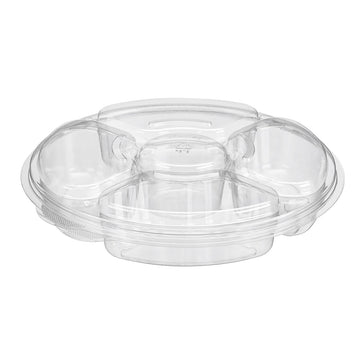 Inline Plastics Round Platter, Clear - 42 oz.