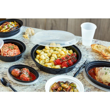 Newspring Polypropylene Container Lid, Black, 150/Case - 6 oz.