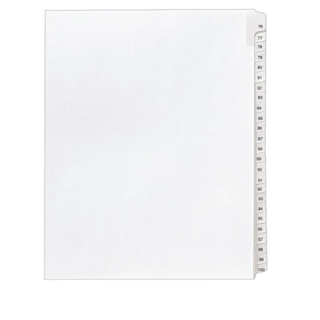 Avery Post Consumer Divider, Letter, White - 76-100