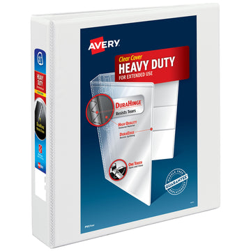 Avery Polypropylene Heavy-Duty Binder, Letter, White - 5404 1 1/2"