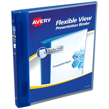 Avery 17670 Polypropylene Flexi-View Binder, 100 Sheets, Blue - Default Title