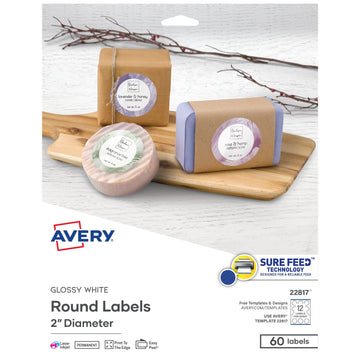 Avery 22817 Label, 2" Diameter, White, 60/Pack - Default Title