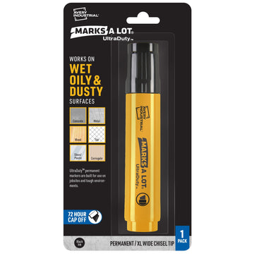 Avery Permanent Marker, Black - 1/Each