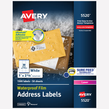 Avery Mailing Label, White - 2 5/8"