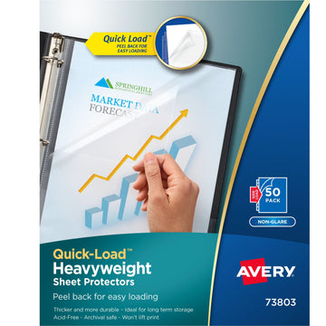 Avery 73803 Polypropylene Sheet Protector, Letter, Clear, 50/Box - Default Title