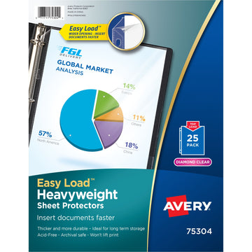 Avery 75304 Polypropylene Sheet Protector, 1 Sheet, Clear, 25/Pack - Default Title
