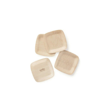 Bambu Bamboo Plate, Beige - 3 1/2"