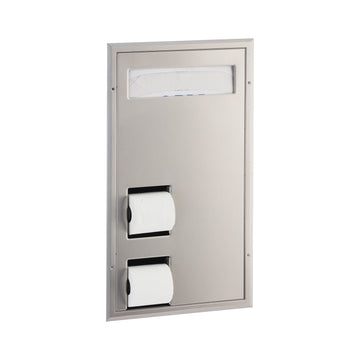 Bobrick B-3471 Stainless Steel Dispenser, 1,000 Seat Covers - Default Title