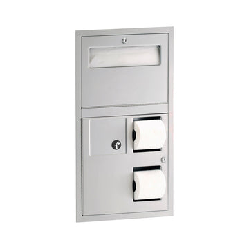 Bobrick B-3574 Stainless Steel Dispenser, 0.8 gal. 500 Seat Covers - Default Title