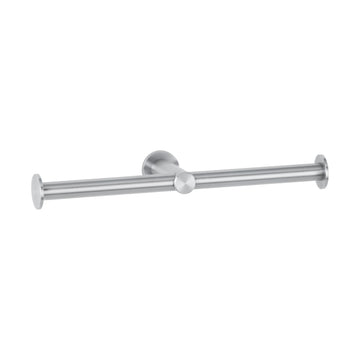 Bobrick Fino Stainless Steel Paper Holder, 1 5/16" High, Silver - Double Roll