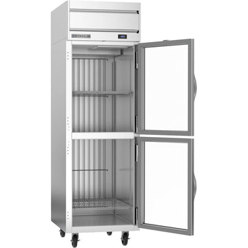 Beverage-Air HFPS1HC Reach-In Freezer, 21.06 cu. ft., 115V - PS Finish Top Mounted Half Glass