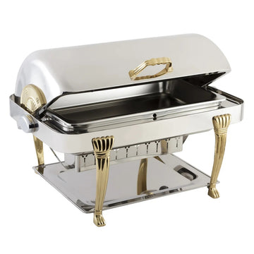 Bon Chef Elite Stainless Steel, 8 qt., Silver - Brass Accent