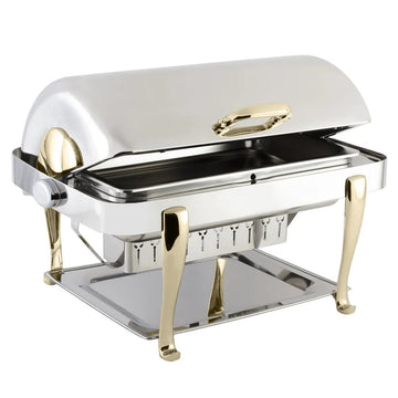 Bon Chef Elite Stainless Steel, 8 qt., Silver - Brass Accent