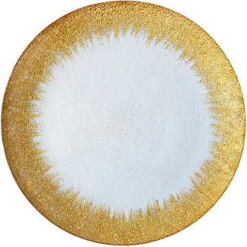 Bon Chef Tavola Glass Gold Charger Plate, 13" Diameter, 8/Pack - Gold