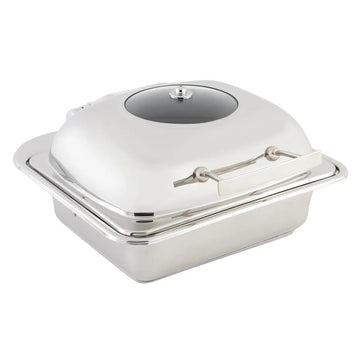 Bon Chef Stainless Steel Induction Chafer, 3.5 qt., Silver - Glass