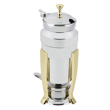 Bon Chef Stainless Steel, 1.5 qt., Silver - Brass Accent