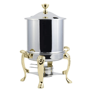 Bon Chef Lion Petite Stainless Steel, 8 qt., Silver - Brass Accent