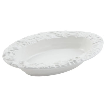 Bon Chef Aluminum Pasta Bowl, 11 1/2" x 16", White - 3 qt.
