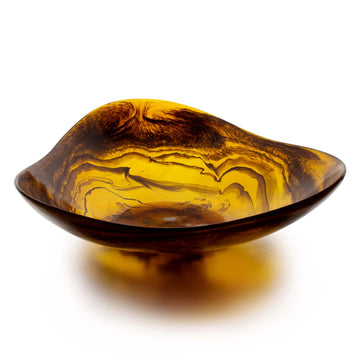 Bon Chef 59017 Resin Bowl, 15 1/4" x 15 1/4" - Brown
