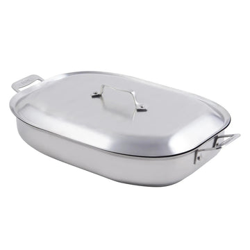 Bon Chef Cucina Stainless Steel Roasting Pan, 5 qt., Silver - 14 7/8"