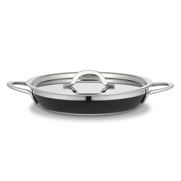 Bon Chef 71305-CF2 Country French X Stainless Steel Pan Skillet, 2.38 qt. - Black
