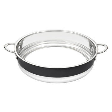 Bon Chef 72032-BL Country French X Stainless Steel Bottomless Pot, 14 3/4" Diameter - Black