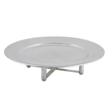 Bon Chef Stainless Steel Display Stand, 13 1/8" Diameter, Silver - 2 7/8"