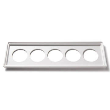 Bon Chef M-EZ-12L-1 EZ-Fit Melamine Food Tile, 1/2 Size Long, White - M-EZ-12L-1