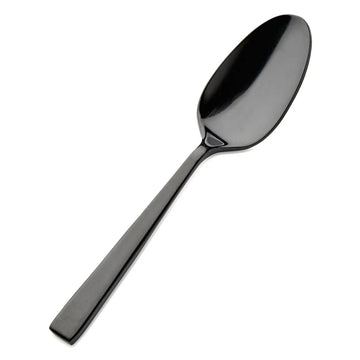 Bon Chef Roman Colored Stainless Steel Teaspoon, Black, 12/Case - 4 1/2" 18/10 Demitasse Spoon