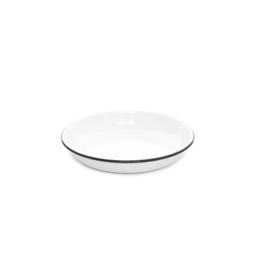 Crow Canyon Home Vintage Deep Plate, 10 1/2" Diameter - Black White