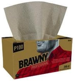 BRAWNY® PROFESSIONAL P100 DISPOSABLE CLEANING TOWELS BY GP PRO (GEORGIA-PACIFIC), BROWN, 6,000 WIPERS PER CASE